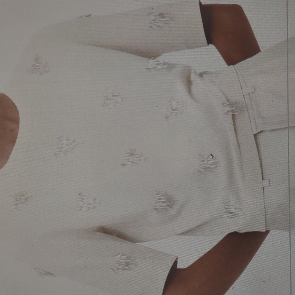 H&M Edition Cream Sweater with Silver Bead Embellishments - MEDIUM - Picture 7 of 7